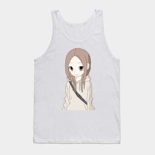 Takagi san wearing a hoodie Tank Top